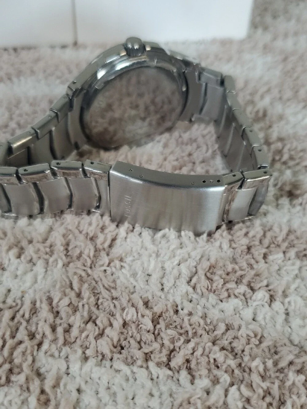 NWT Fossil BQ9419 Men's Stainless Steel Silver Watch with Black Dial